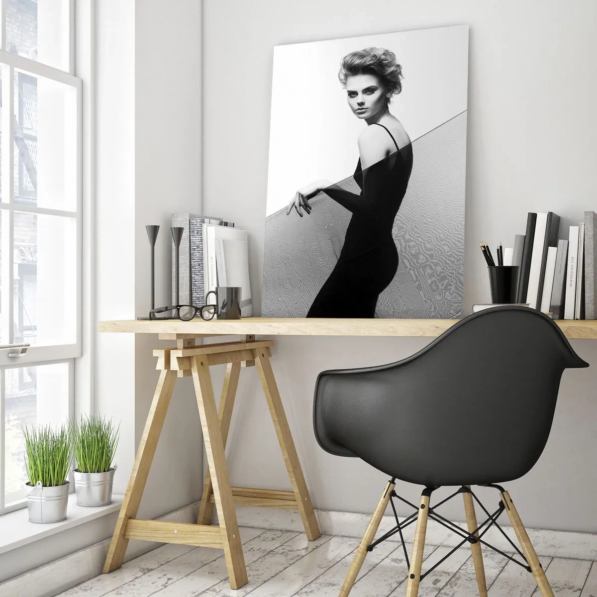 Glasbild - Bild auf glas - Magnetischer Blick - 80x120 cm