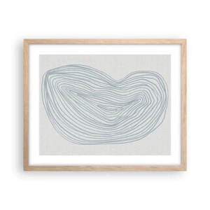 Poster in einem Rahmen aus heller Eiche - Das Lächeln der Wassertropfen - 50x40 cm