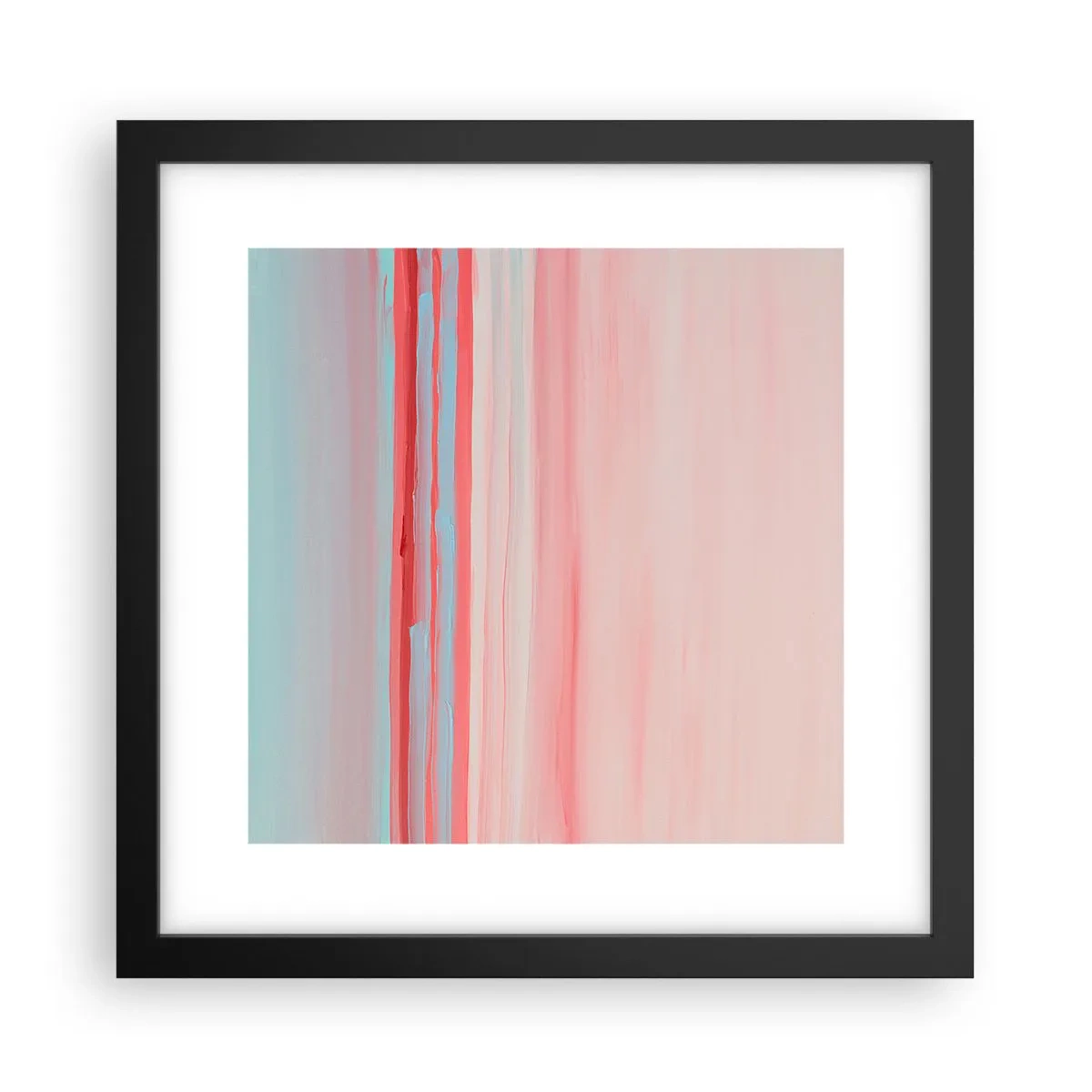 Poster in einem schwarzem Rahmen - Abstraktion im Morgengrauen - 30x30 cm