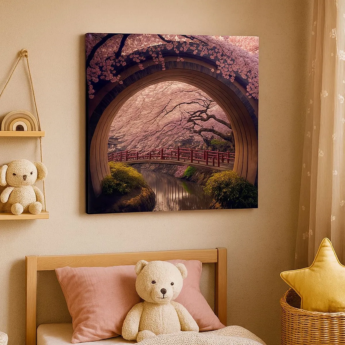 Bild auf Leinwand - Leinwandbild - Japanischer Frühling - 30x30 cm