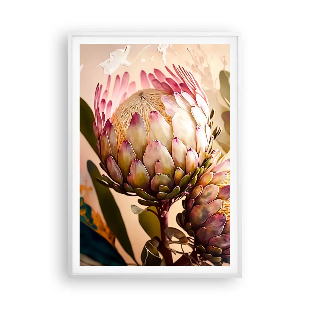 Poster in einem weißen Rahmen - Zärtlich umarmt - 70x100 cm