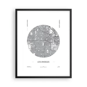 Poster in einem schwarzem Rahmen - Anatomie von Los Angeles - 40x50 cm