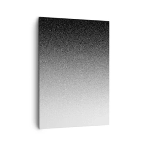 Bild auf Leinwand - Leinwandbild - Minimalistischer Schwarz-Weiß-Farbverlauf im Punkt - 50x70cm - Dem Licht entgegen - Moderne Wanddekoration für Wohnzimmer und Schlafzimmer ARTTOR