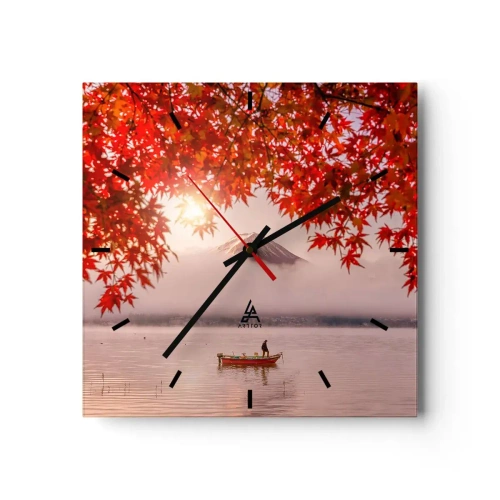 Wanduhr - Glasuhr - Im japanischen Klima - 40x40 cm