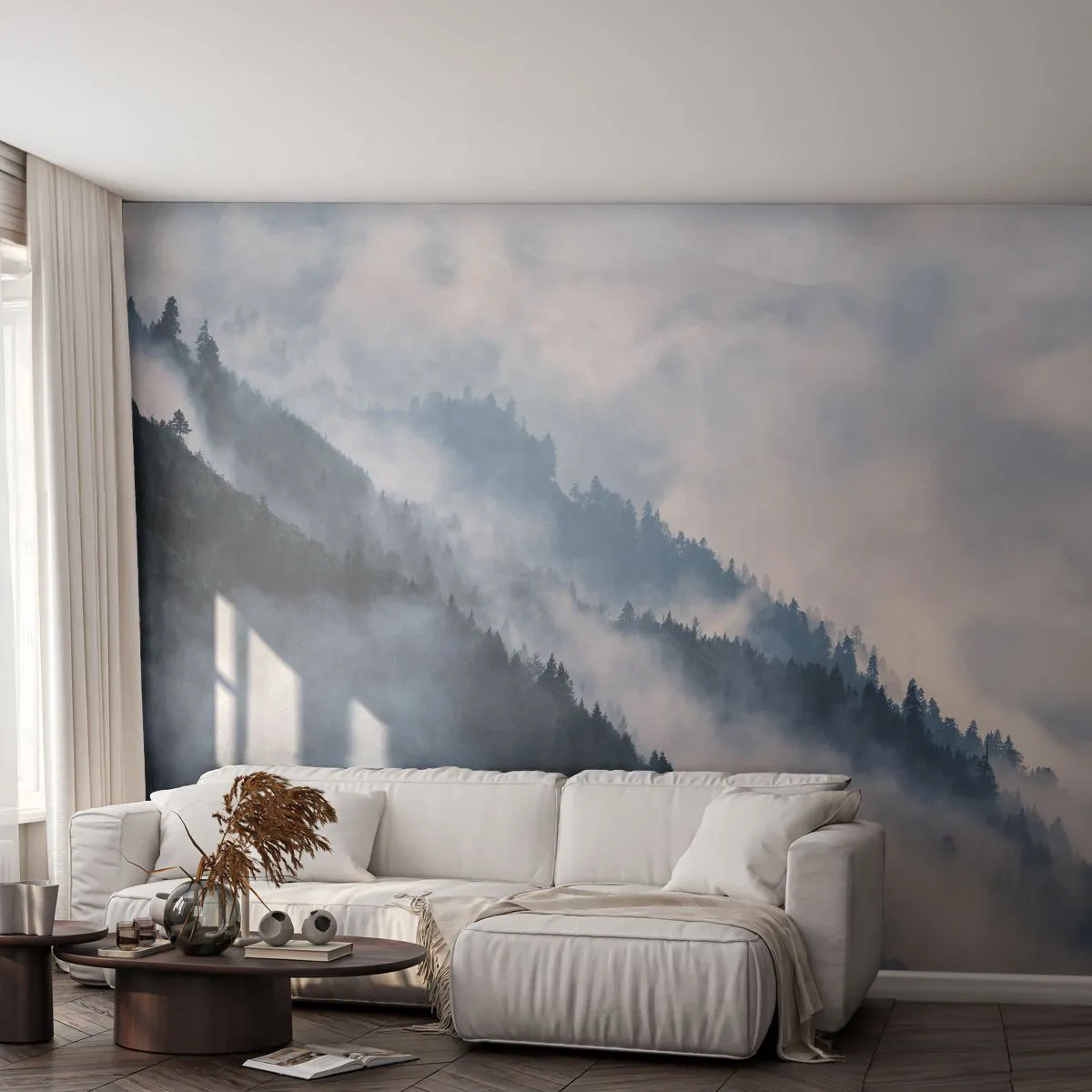 Fototapete Standard Eco - Mystik der Berge - Landschaft, Berge, Wald - 250x175 cm