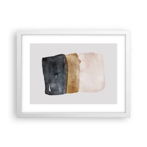 Poster in einem weißen Rahmen - Die Komposition der Farben der Erde - 40x30 cm