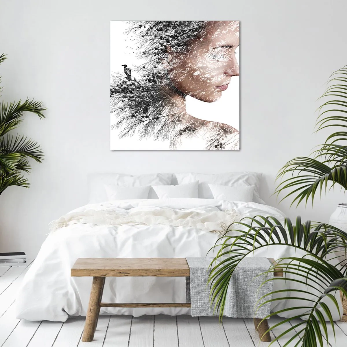 Bild auf Leinwand - Leinwandbild - Der Geist des Waldes - 60x60 cm