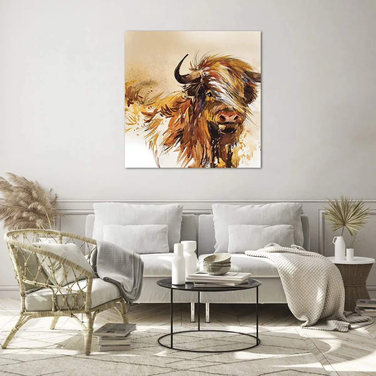 Glasbild - Bild auf glas - Stolz des Jägers - 40x40 cm