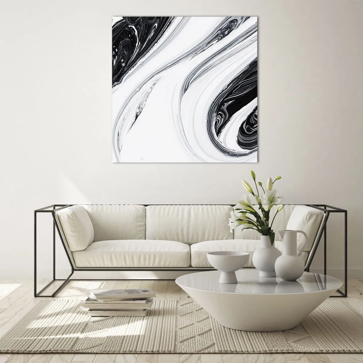 Glasbild - Bild auf glas - Kombination aus Gegensätzen - 60x60 cm