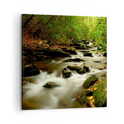 Bild auf Leinwand - Leinwandbild - Wie flüssiges Silber - 60x60 cm