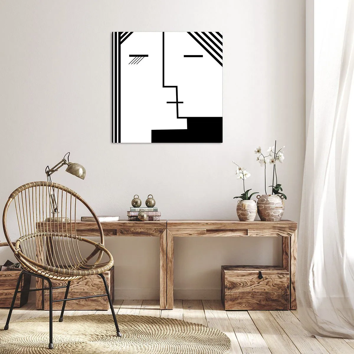 Bild auf Leinwand - Leinwandbild - Einfach ein Kuss - 70x70 cm