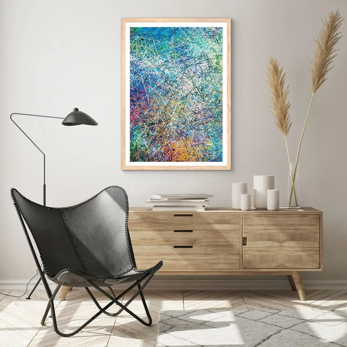 Poster in einem Rahmen aus heller Eiche - Es ist nicht so einfach - 70x100 cm