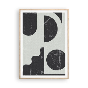 Poster in einem Rahmen aus heller Eiche - Komposition oben und unten - 70x100 cm
