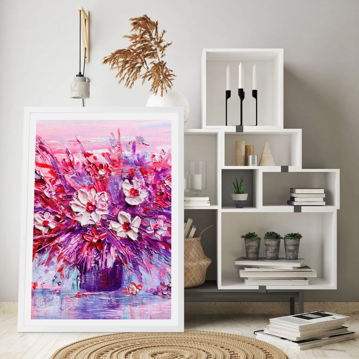 Poster in einem weißen Rahmen - Unschuld und Leidenschaft - 70x100 cm