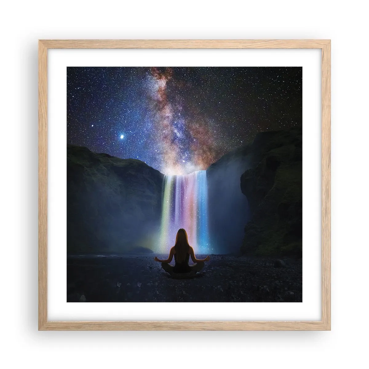 Poster in einem Rahmen aus heller Eiche - Absolute Harmonie - 50x50 cm