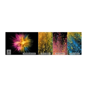 Fototapeten Muster Selbstklebend Deluxe Sticker - Die Geburt der Farben - Abstraktion, Stück, Fantasie - 100x30 cm