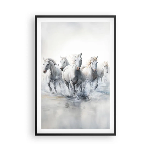 Poster in einem schwarzem Rahmen - Weiße Magie - 61x91 cm