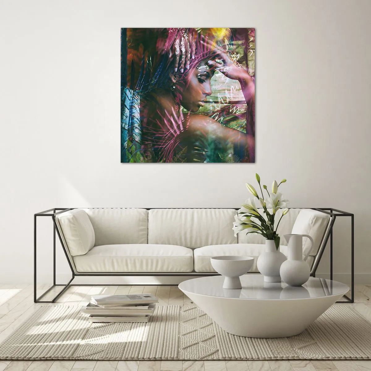 Glasbild - Bild auf glas - Mutter Natur im Dschungel - 60x60 cm