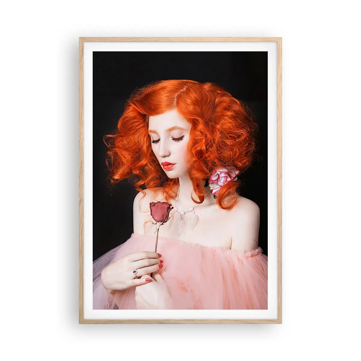 Poster in einem Rahmen aus heller Eiche - Im barocken Stil - 70x100 cm