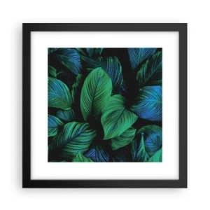 Poster in einem schwarzem Rahmen - In der grünen Menge - 30x30 cm