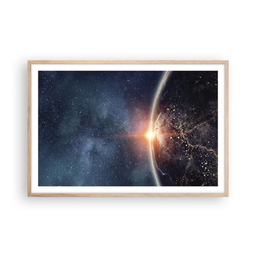 Poster in einem Rahmen aus heller Eiche - In einer neuen Perspektive - 91x61 cm