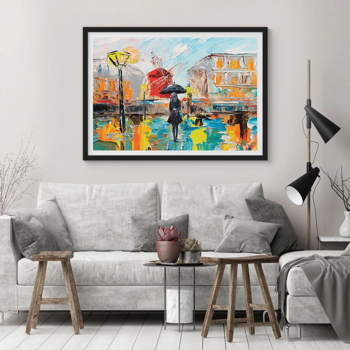 Poster in einem schwarzem Rahmen - Pariser Legenden - 40x30 cm