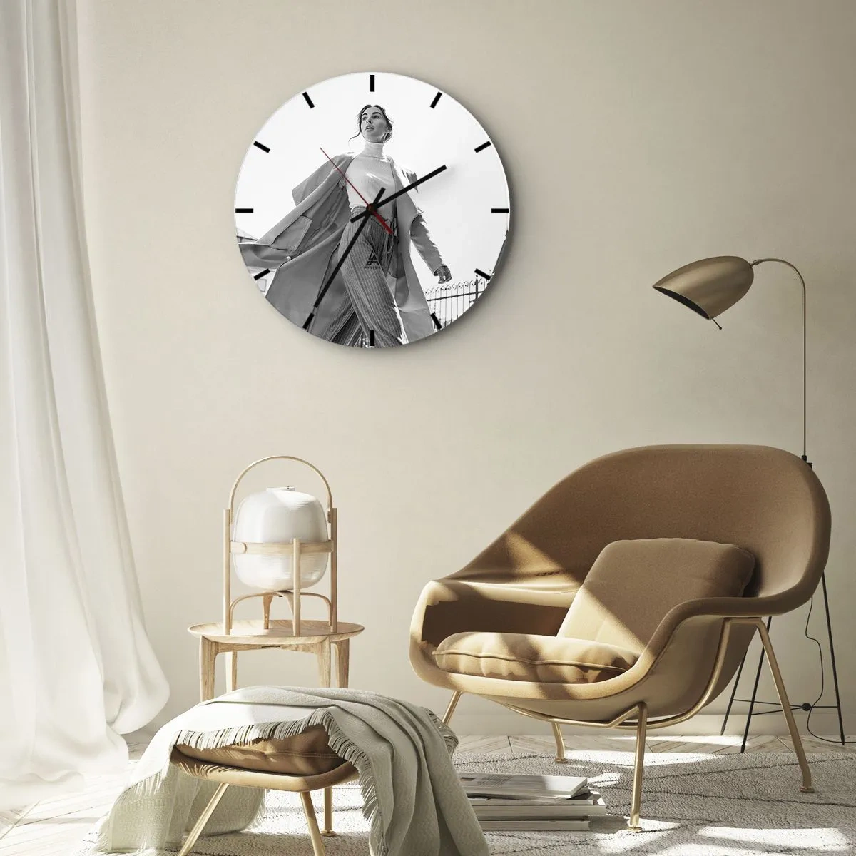 Wanduhr - Glasuhr - Gehst du mit mir? - 40x40 cm