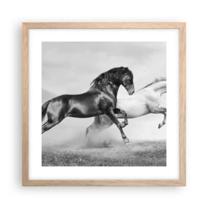 Poster in einem Rahmen aus heller Eiche - Engel und Dämonen - 40x40 cm