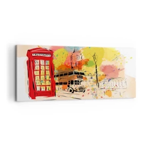 Bild auf Leinwand - Leinwandbild - Die Stadt der Vielfalt - 100x40 cm