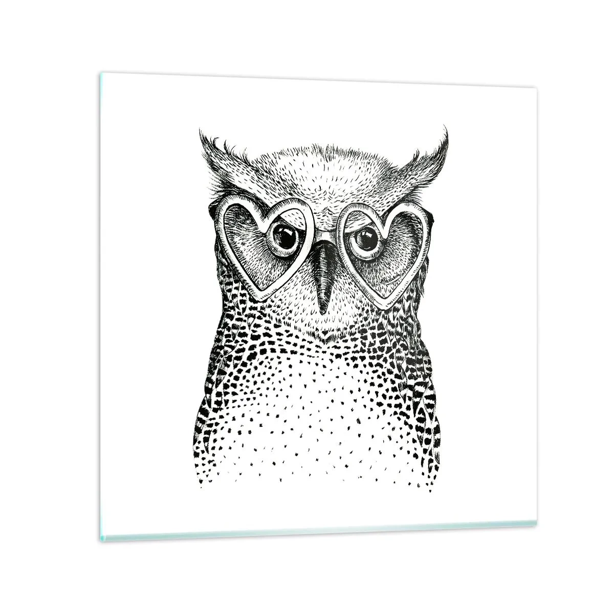 Glasbild - Bild auf glas - Klug und mit Liebe - 50x50 cm