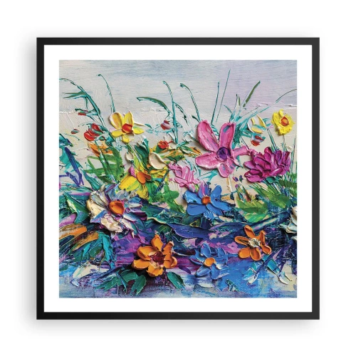 Poster in einem schwarzem Rahmen - Überhaupt kein Stillleben - 60x60 cm