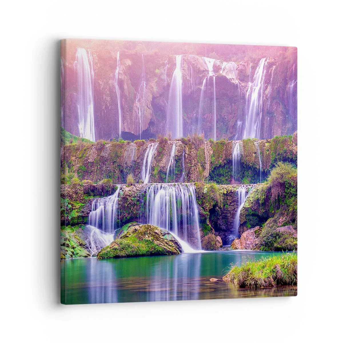 Bild auf Leinwand - Leinwandbild - Treppe zum Himmel - 30x30 cm