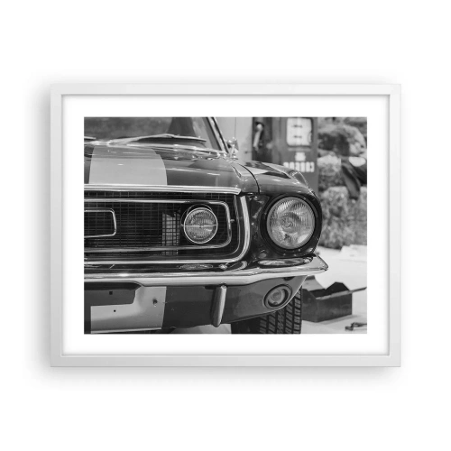 Poster in einem weißen Rahmen - Wilder Ritt - 50x40 cm