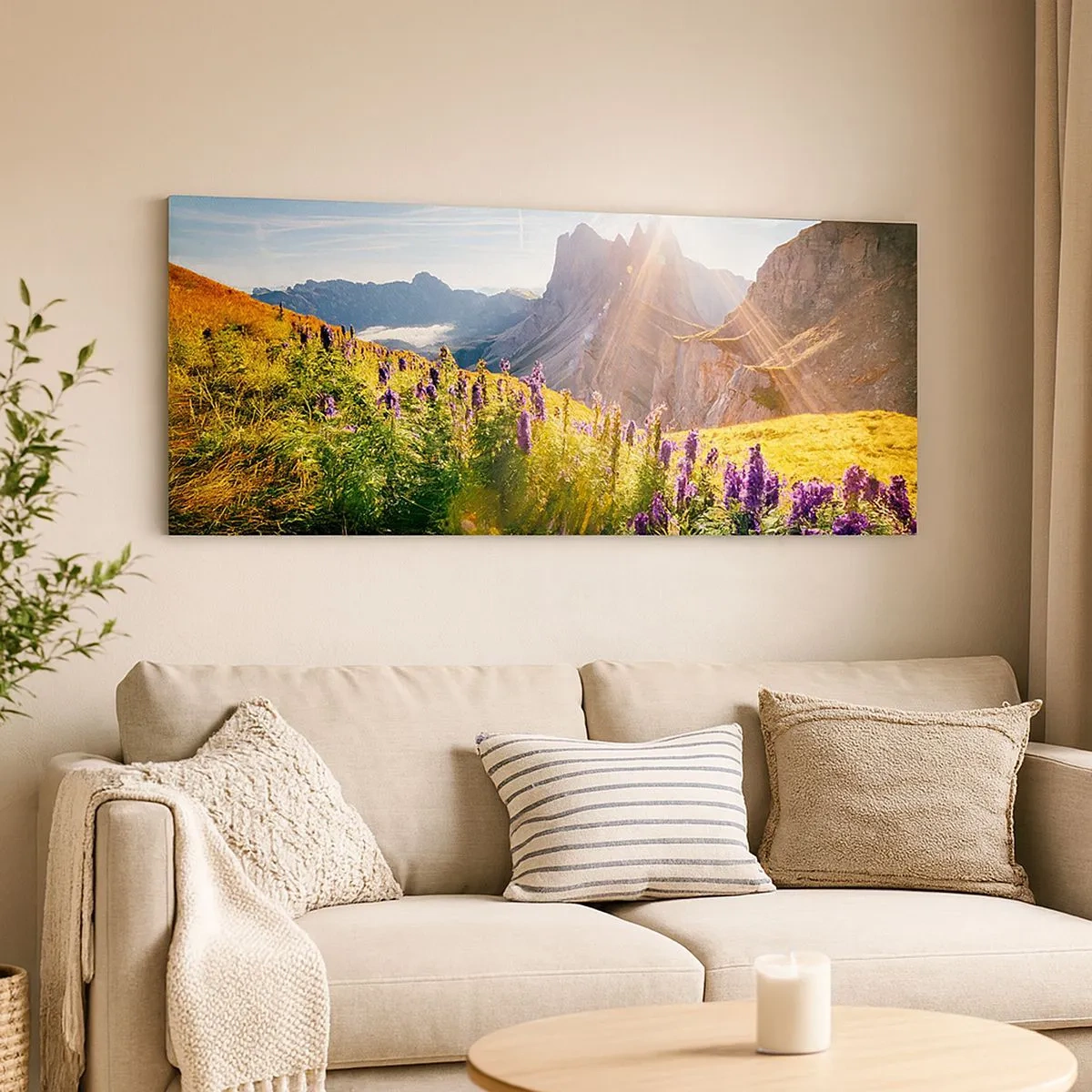 Bild auf Leinwand - Leinwandbild - Das geheime Leben der Kräuter - 100x40 cm