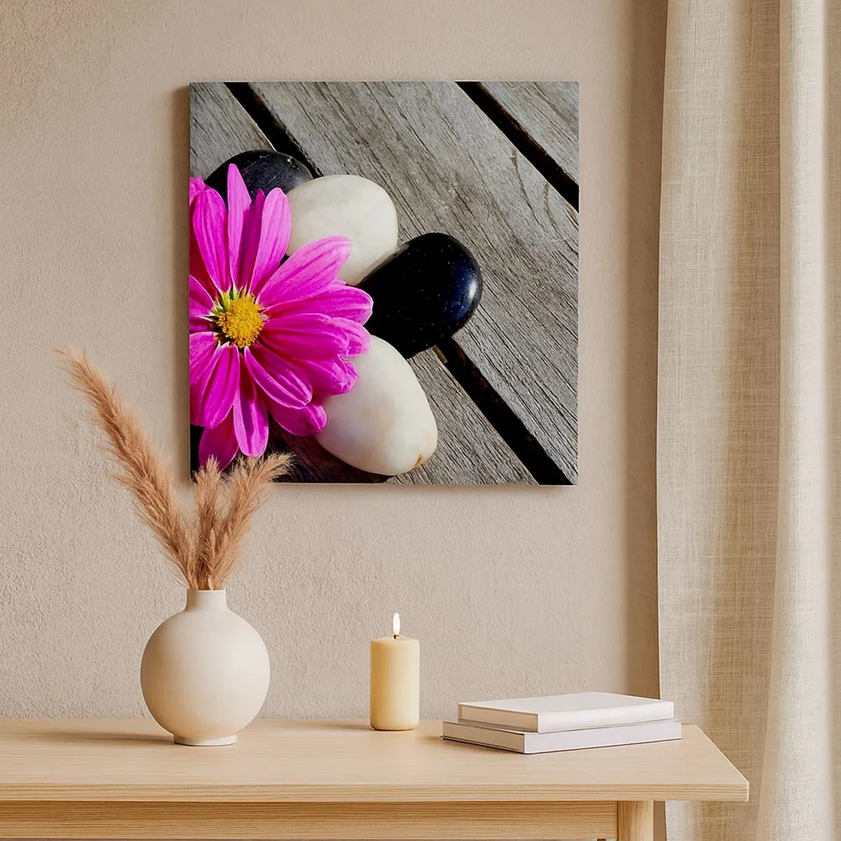 Bild auf Leinwand - Leinwandbild - Ruhe auf dem Pier - 30x30 cm