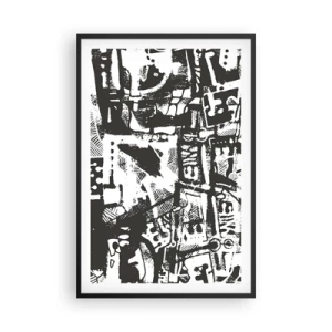 Poster in einem schwarzem Rahmen - Ordnung oder Chaos? - 61x91 cm