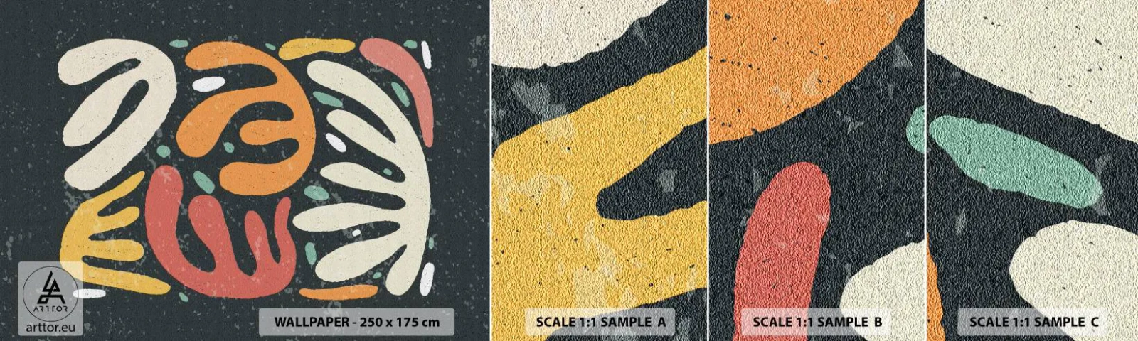 Fototapeten Muster Selbstklebend Deluxe Sticker - Komposition – Ich erwische dich gleich - Boho, Minimalismus, Alt - 100x30 cm