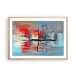 Poster in einem Rahmen aus heller Eiche - Landschaft in einer unbekannten Dimension - 70x50 cm