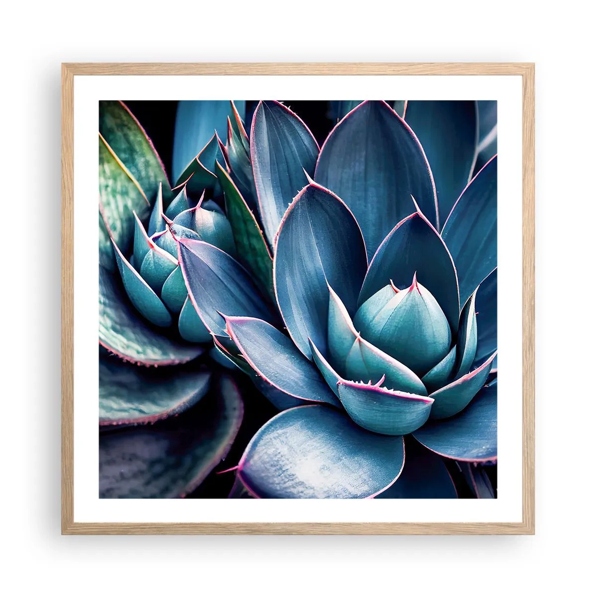 Poster in einem Rahmen aus heller Eiche - Lebenskraft - 60x60 cm