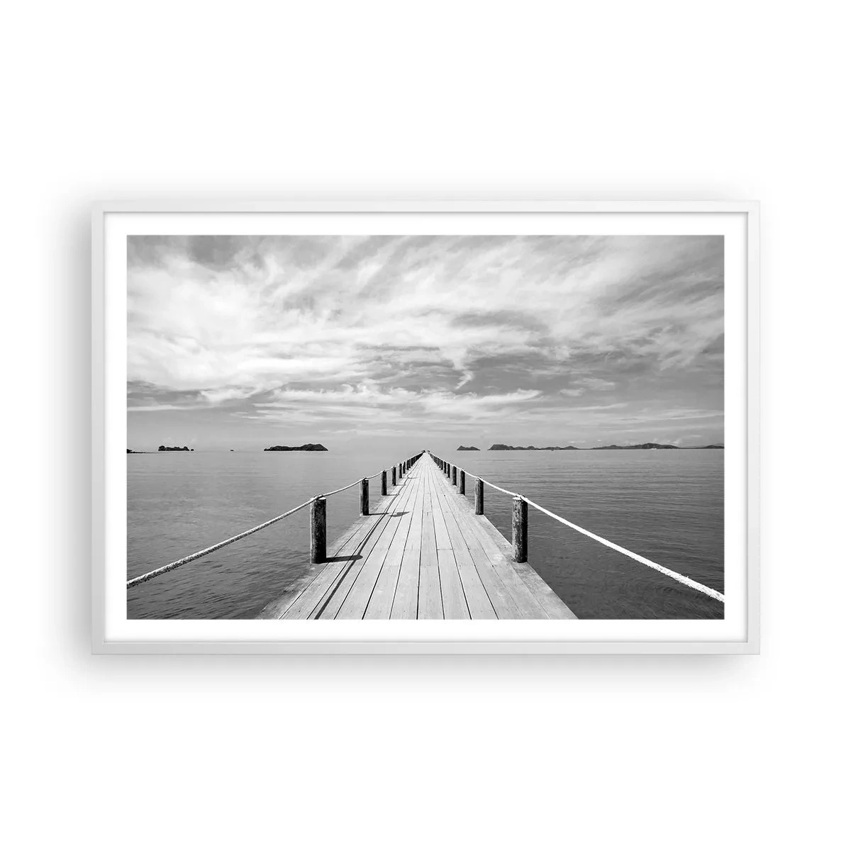 Poster in einem weißen Rahmen - Oder vielleicht eine Reise ... - 91x61 cm