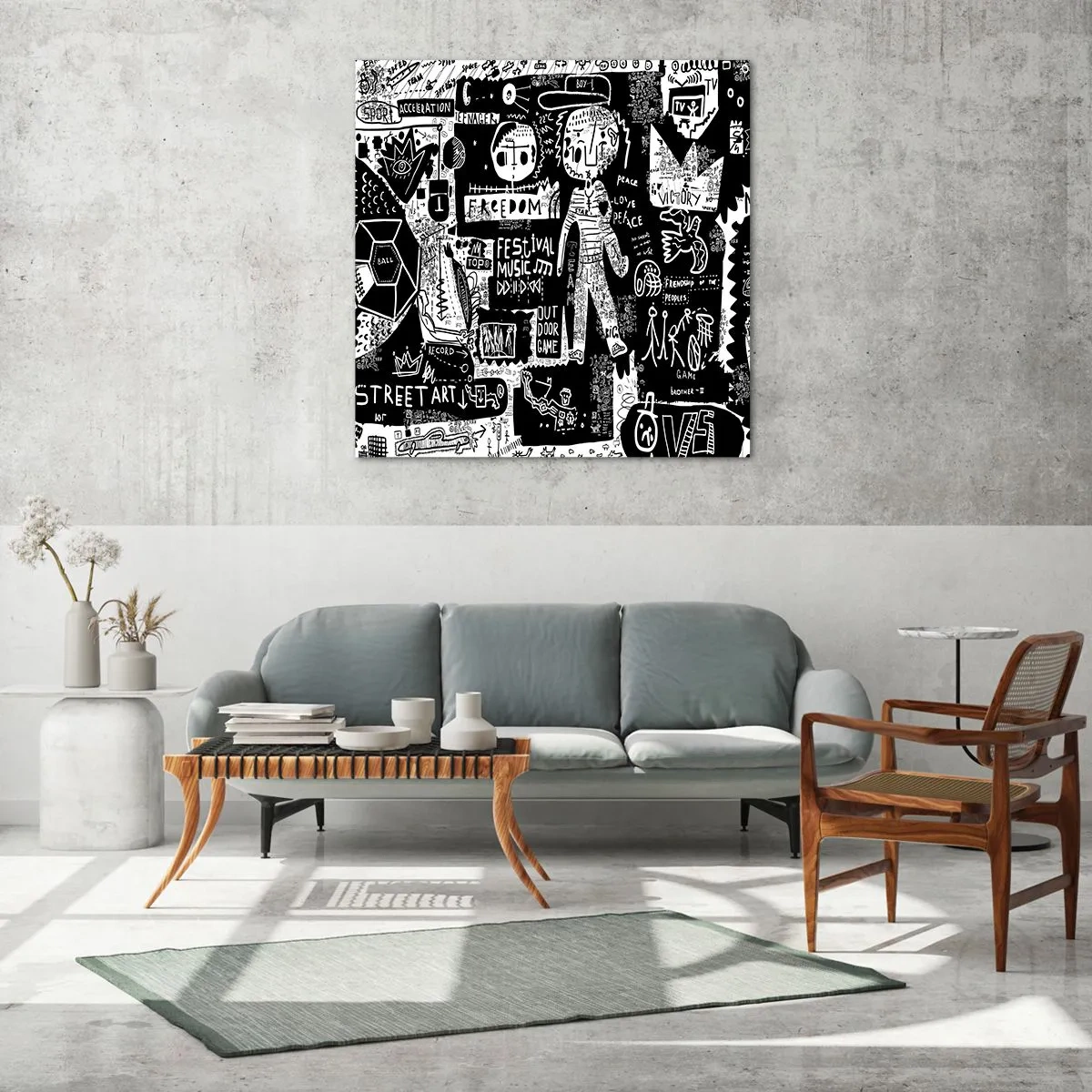 Glasbild - Bild auf glas - Spirituelle Jugend des Gesetzes und der Freude - 70x70 cm