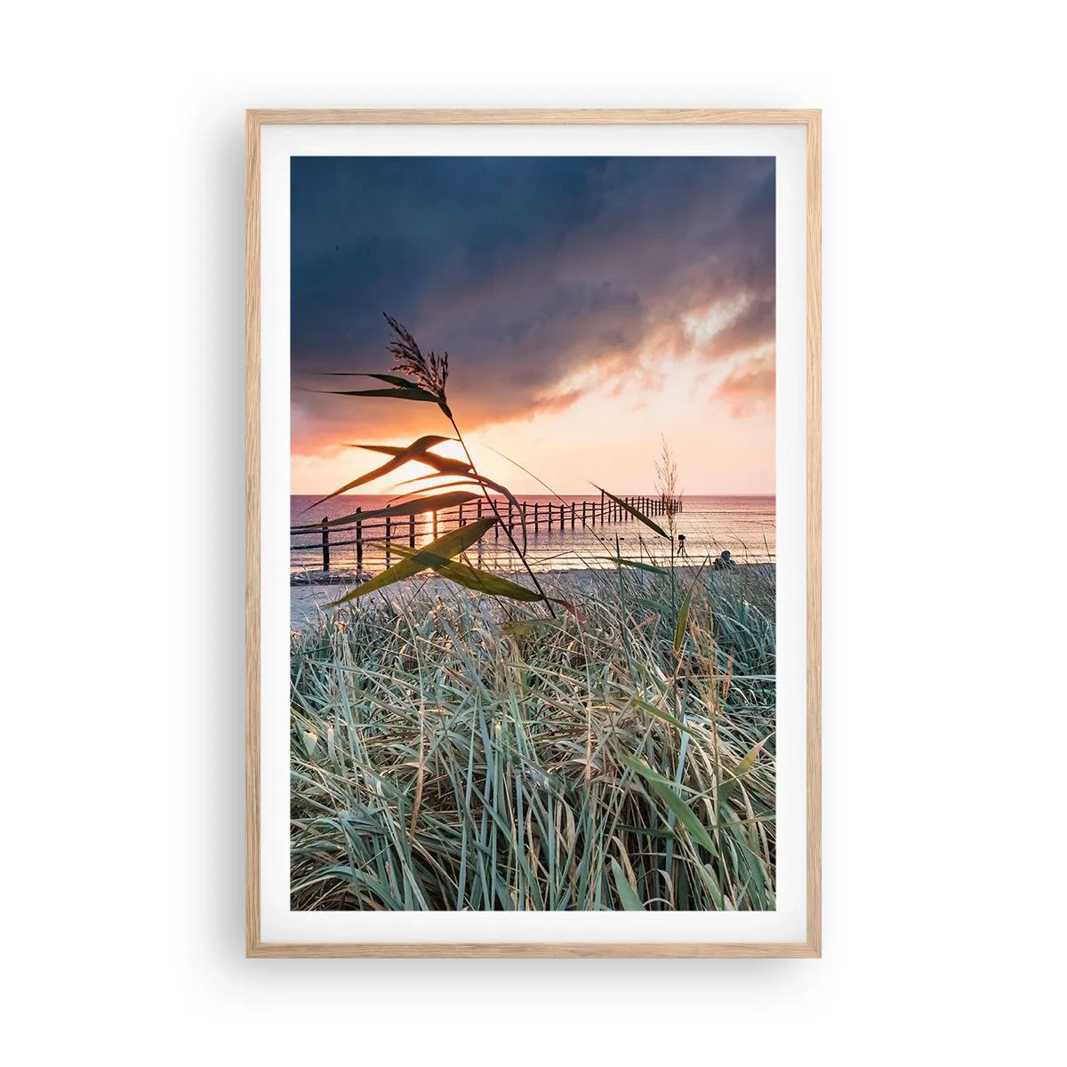 Poster in einem Rahmen aus heller Eiche - Es vergeht nicht mit dem Wind - 61x91 cm