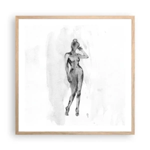 Poster in einem Rahmen aus heller Eiche - Eine Studie über das Ideal der Weiblichkeit - 60x60 cm