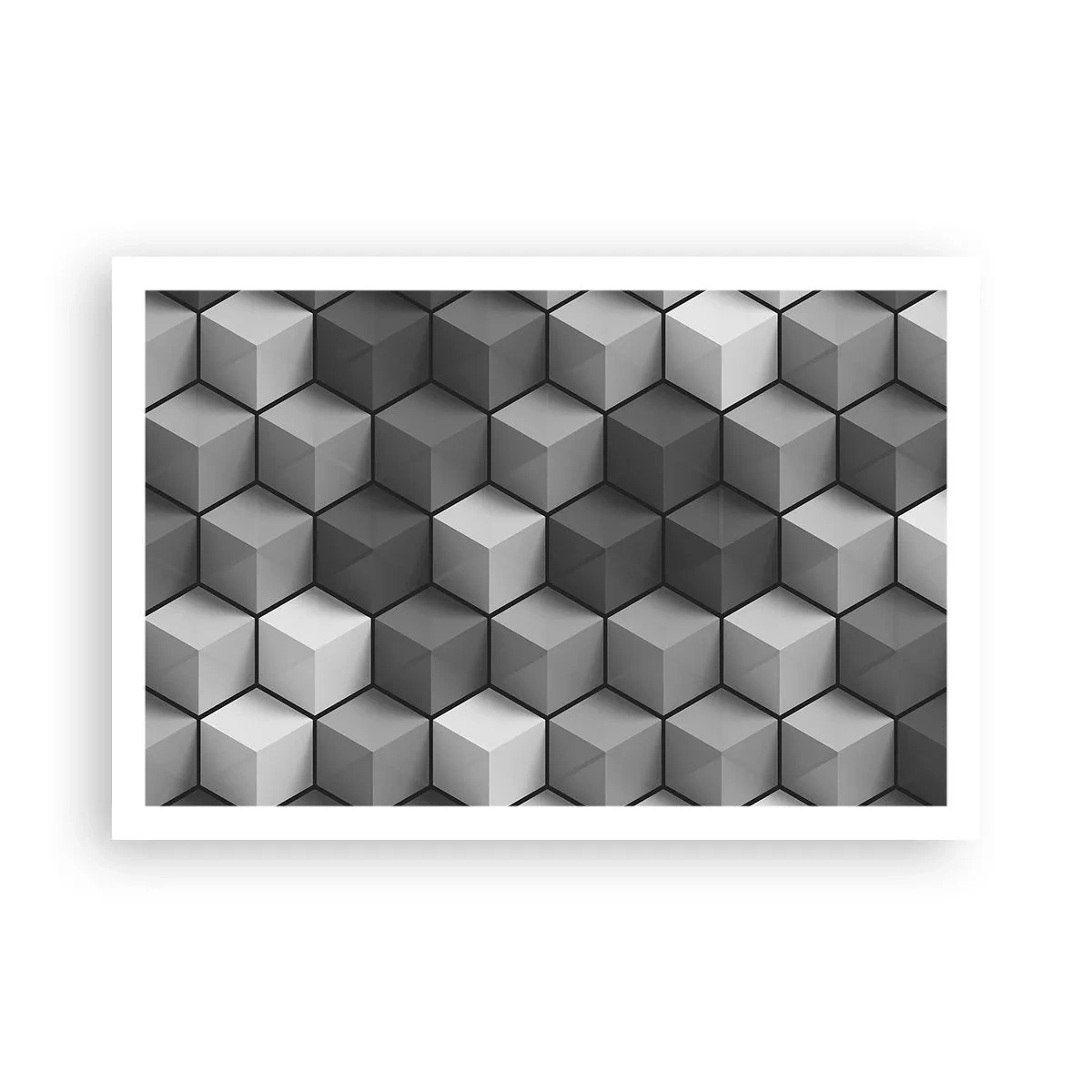 Poster - Kubistisches Puzzle - 91x61 cm