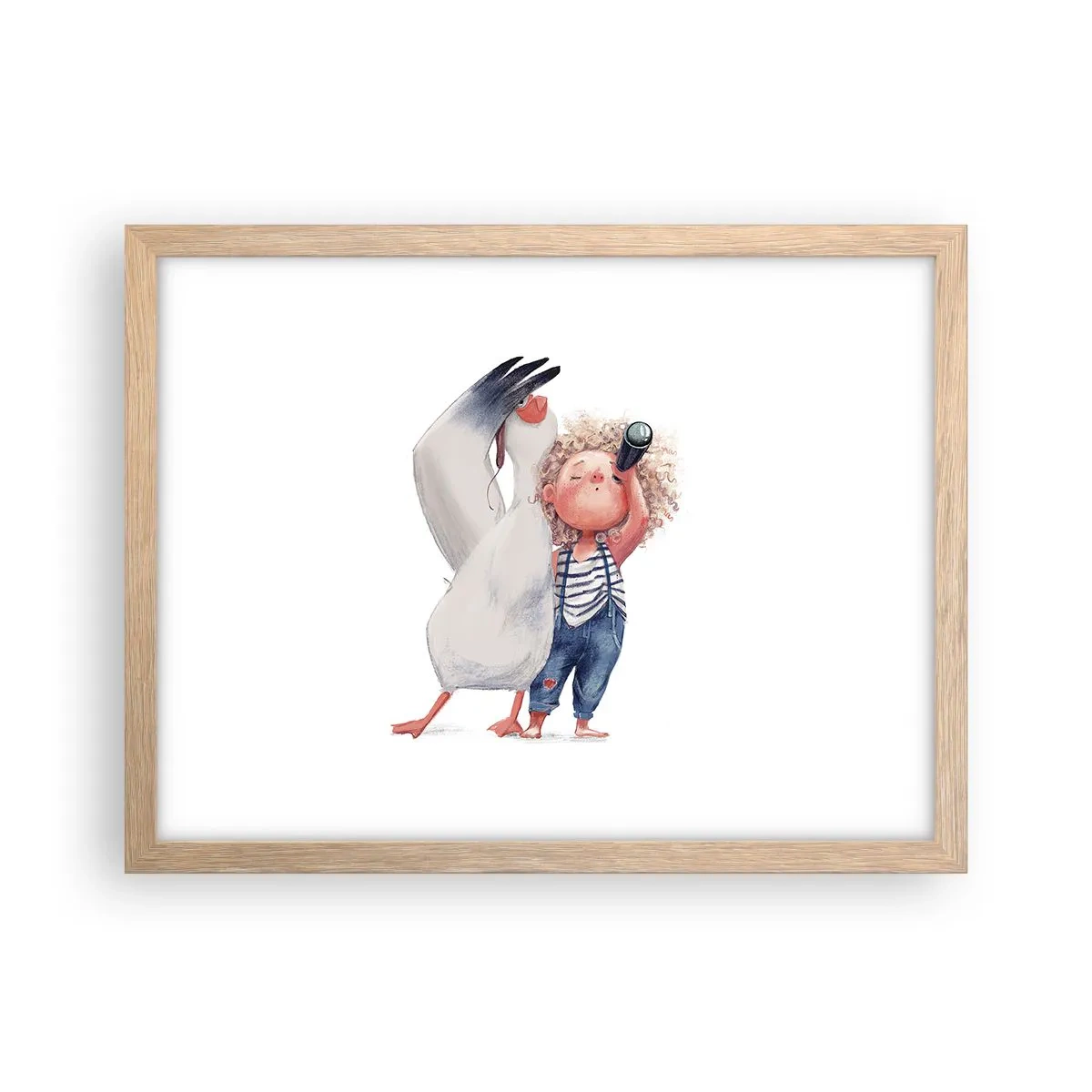 Poster in einem Rahmen aus heller Eiche - Toller Reiseplan - 40x30 cm