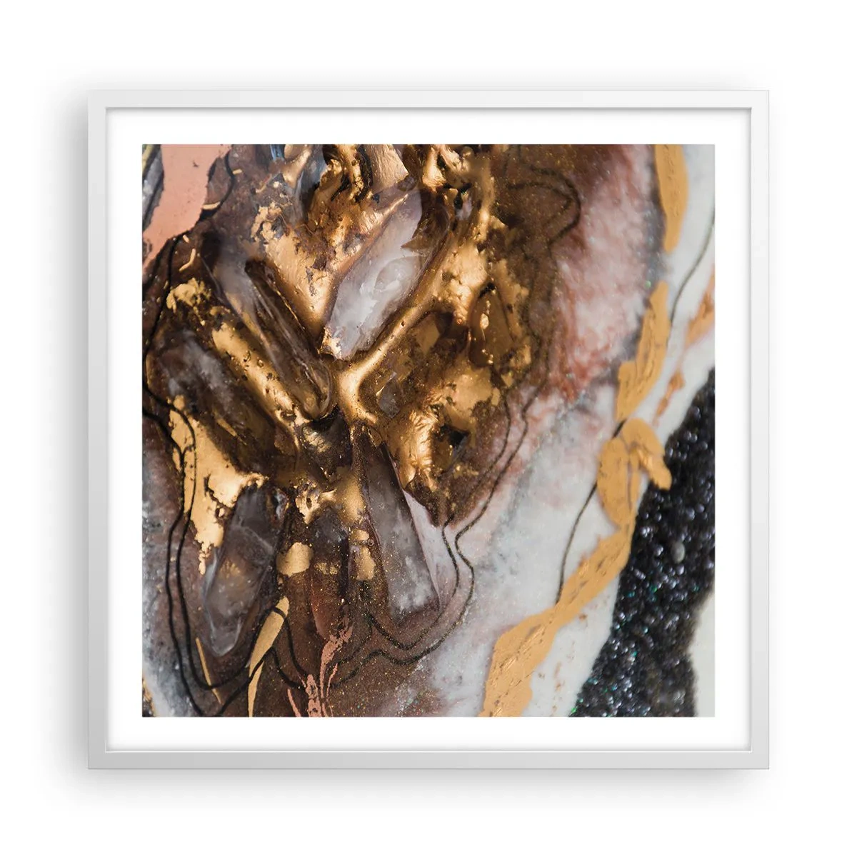 Poster in einem weißen Rahmen - Das Element der Erde - 60x60 cm