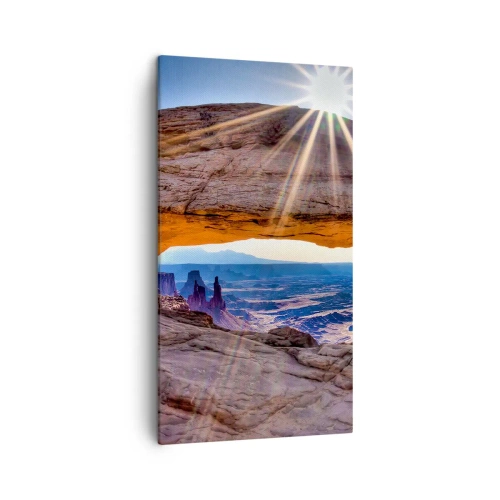 Bild auf Leinwand - Leinwandbild - Durch das Felsentor - 45x80 cm
