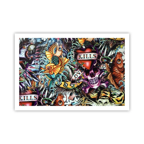 Poster - Der Traum des Tätowierers - 91x61 cm