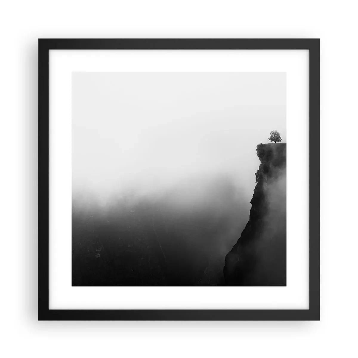 Poster in einem schwarzem Rahmen - Am Rande der Welt - 40x40 cm