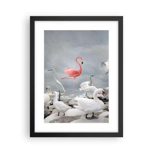 Poster in einem schwarzem Rahmen - Wie kam ich hier hin? - 30x40 cm